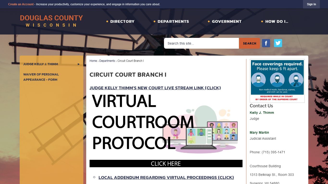 CIRCUIT Court Branch I | Douglas County, WI - Official Website